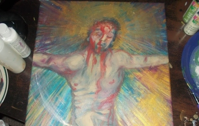 Jesus going through Hell on the cross - Copy (2)